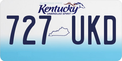 KY license plate 727UKD