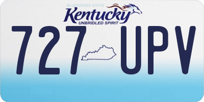KY license plate 727UPV