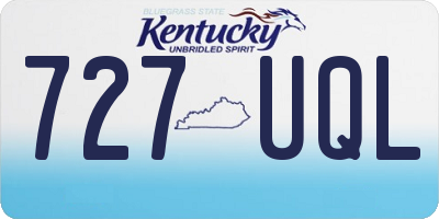 KY license plate 727UQL