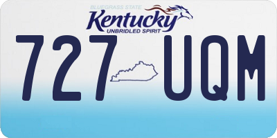 KY license plate 727UQM