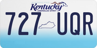 KY license plate 727UQR