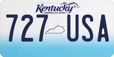 KY license plate 727USA