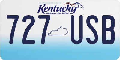 KY license plate 727USB