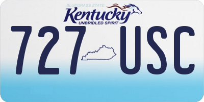 KY license plate 727USC