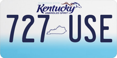 KY license plate 727USE