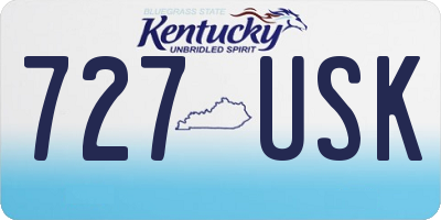 KY license plate 727USK