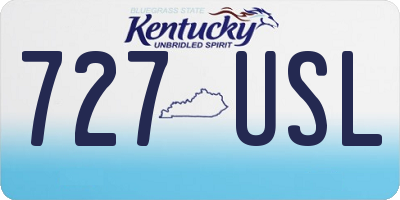 KY license plate 727USL