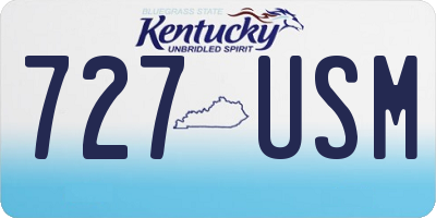 KY license plate 727USM