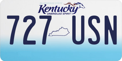KY license plate 727USN