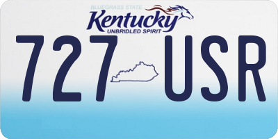 KY license plate 727USR
