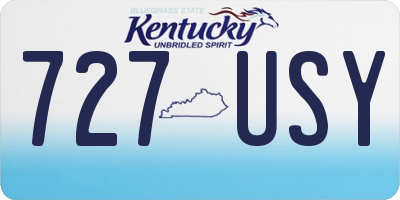 KY license plate 727USY