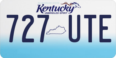 KY license plate 727UTE