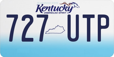 KY license plate 727UTP