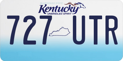 KY license plate 727UTR