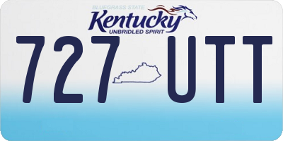 KY license plate 727UTT