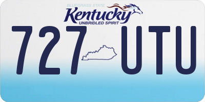 KY license plate 727UTU