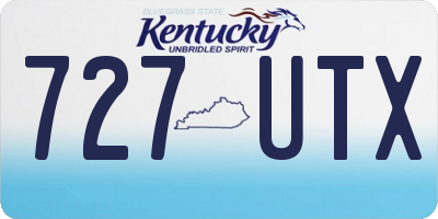 KY license plate 727UTX