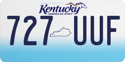 KY license plate 727UUF