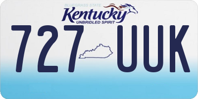 KY license plate 727UUK