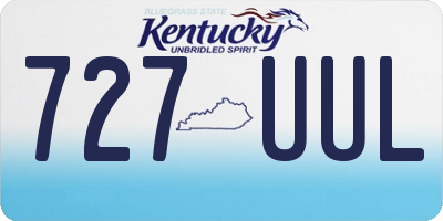 KY license plate 727UUL