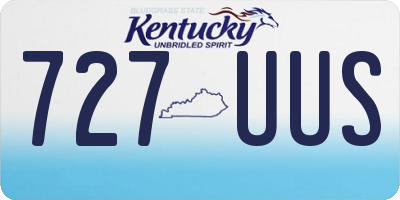 KY license plate 727UUS