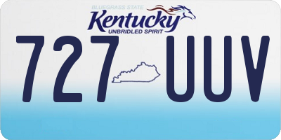 KY license plate 727UUV