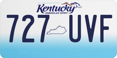 KY license plate 727UVF