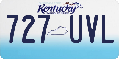 KY license plate 727UVL