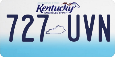 KY license plate 727UVN