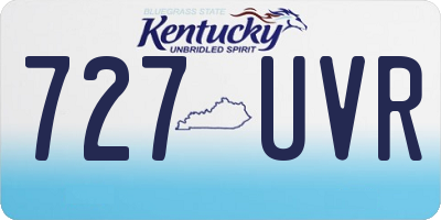 KY license plate 727UVR