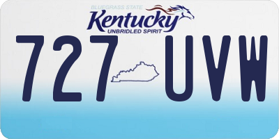 KY license plate 727UVW