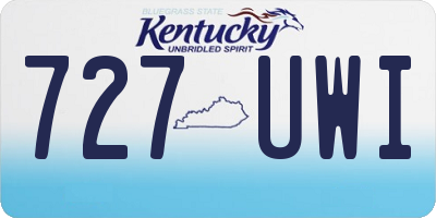 KY license plate 727UWI