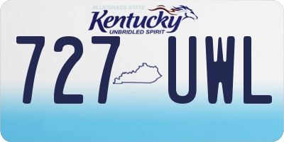 KY license plate 727UWL