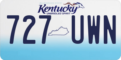 KY license plate 727UWN