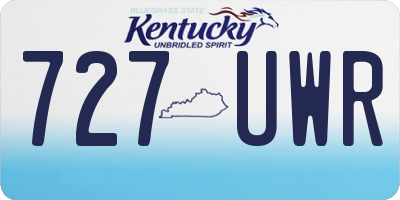 KY license plate 727UWR
