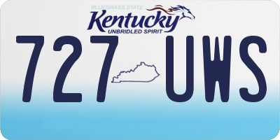 KY license plate 727UWS