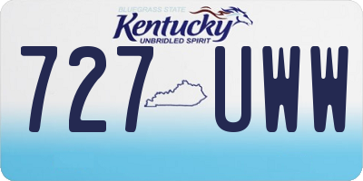 KY license plate 727UWW