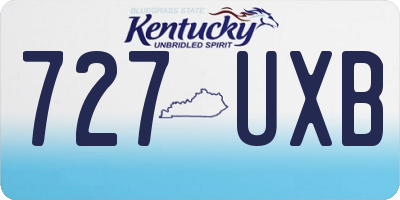 KY license plate 727UXB