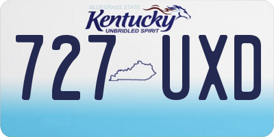 KY license plate 727UXD