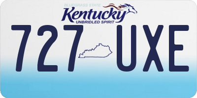 KY license plate 727UXE