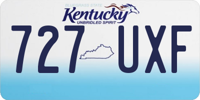 KY license plate 727UXF