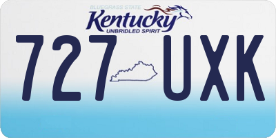 KY license plate 727UXK