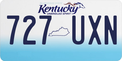 KY license plate 727UXN