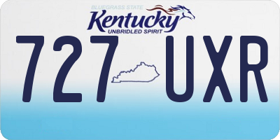 KY license plate 727UXR