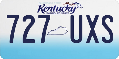 KY license plate 727UXS
