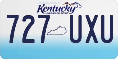 KY license plate 727UXU