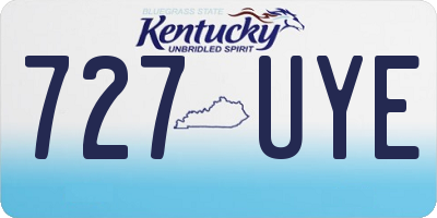KY license plate 727UYE