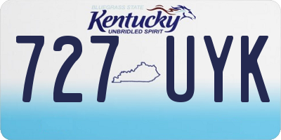 KY license plate 727UYK