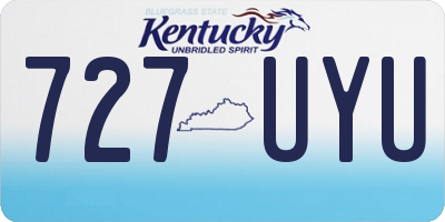 KY license plate 727UYU