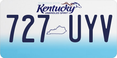 KY license plate 727UYV